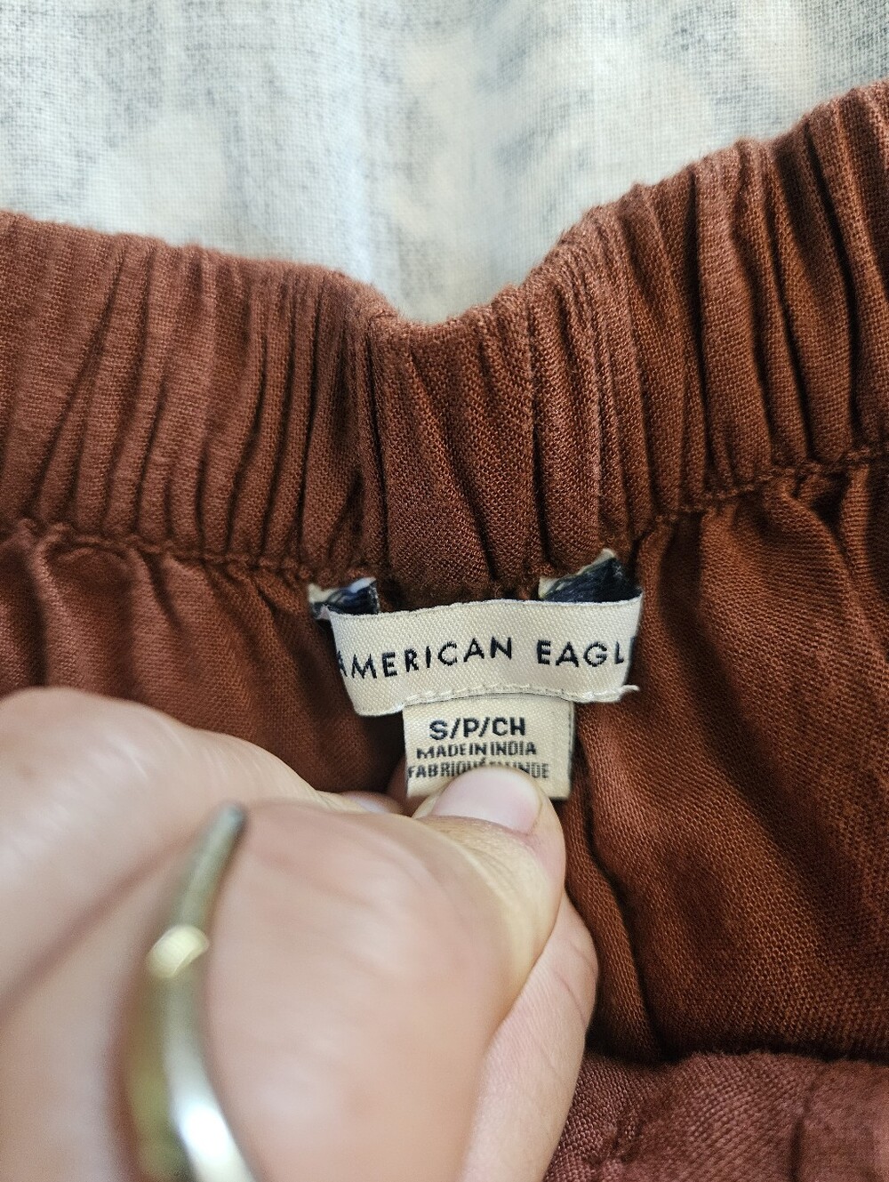 American Eagle Flowy Vacation Wide Leg Rust Fairy Pull On Pants - Picture 2 of 7